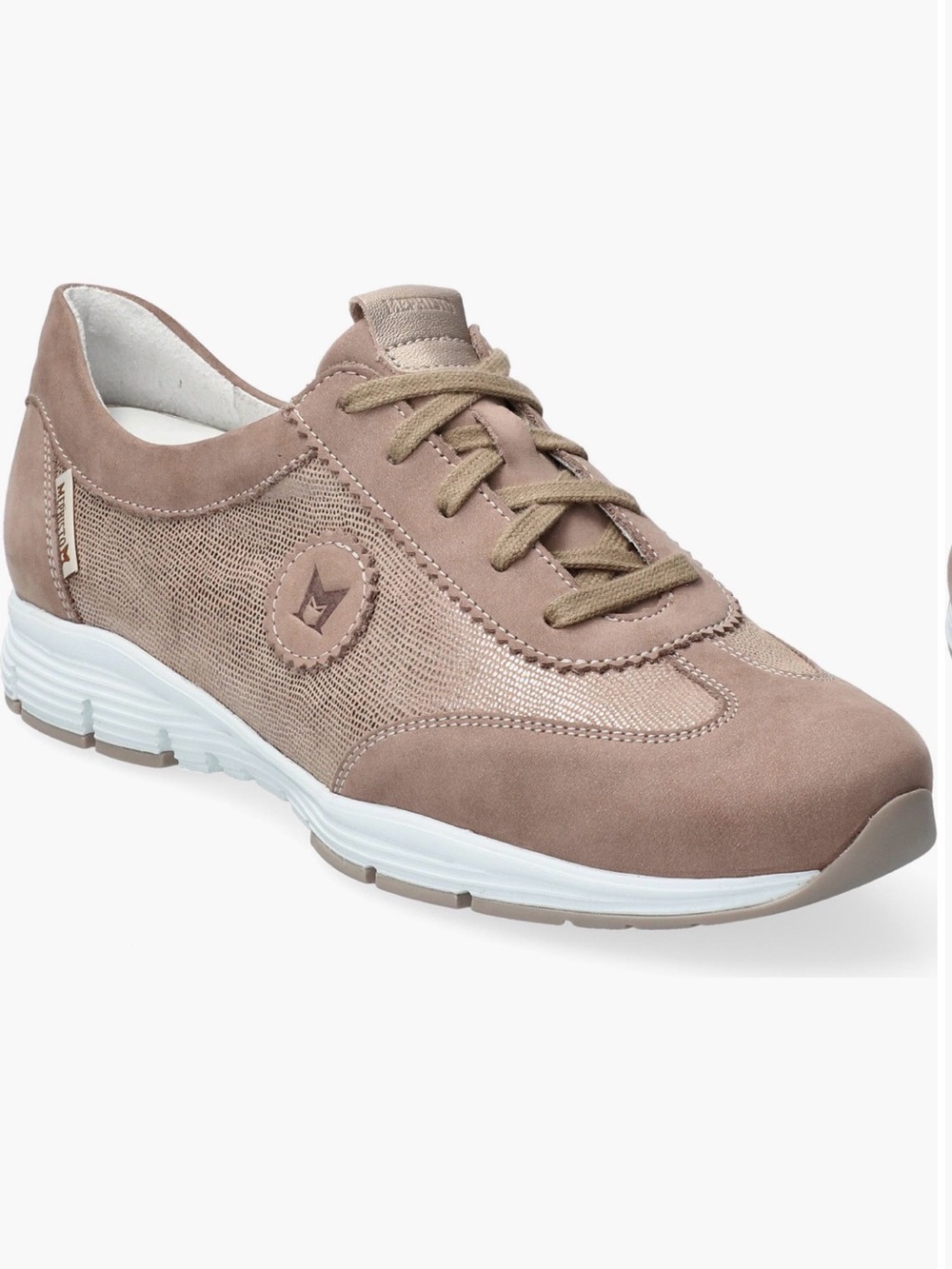 MEPHISTO ‘Yael’ Soft-Air Metallic Taupe Sneaker Size 9.5 Women’s